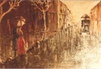 La pioggia - 1981 - Olio su tela- cm 30x20